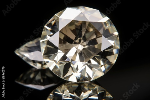 close-up of diamond  with its sparkle and shine in full display  created with generative ai