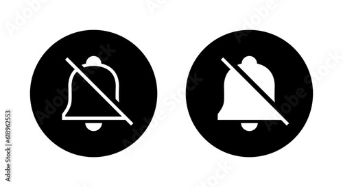 Silent notification icon vector. Mute mode button concept