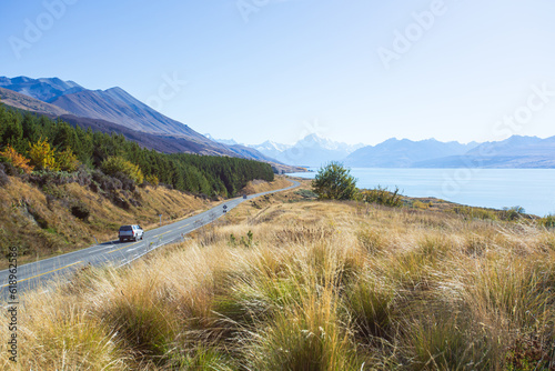 A Road to Mount Cook Village