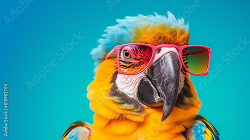 Generative AI, Vibrant Macaw: A Colorful Avian Fashionista