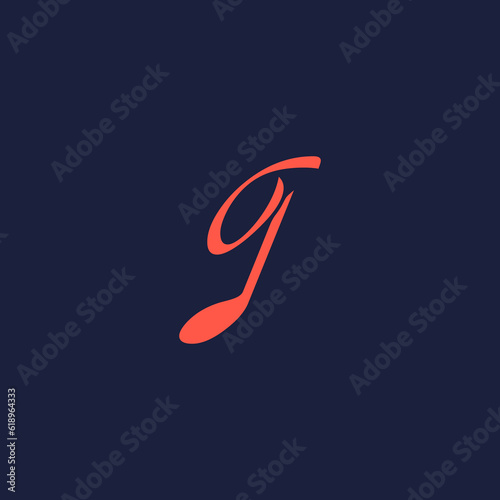 An illustration of the letter "G" in the shape of a musical note melody used for branding, brand identity, logo design, vector, business, and company.