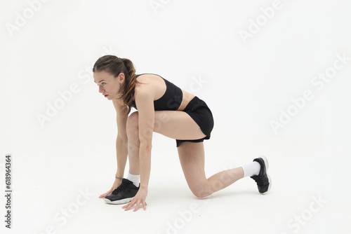 woman doing fitness exercise