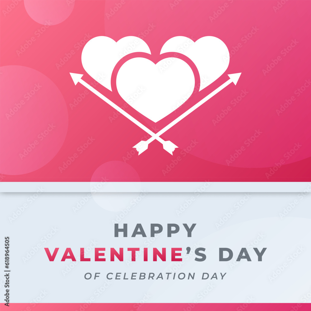Happy Valentine Day Celebration Vector Design Illustration for Background, Poster, Banner, Advertising, Greeting Card