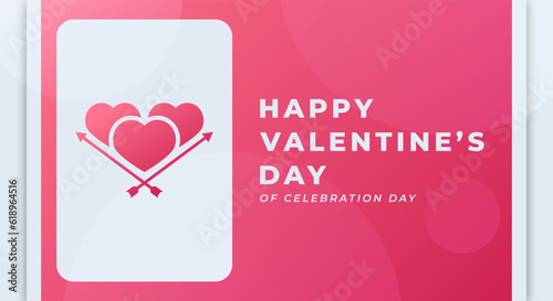 Happy Valentine Day Celebration Vector Design Illustration for Background, Poster, Banner, Advertising, Greeting Card