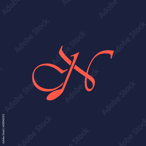 An illustration of the letter "N" in the shape of a musical note melody used for branding, brand identity, logo design, vector, business, and company.