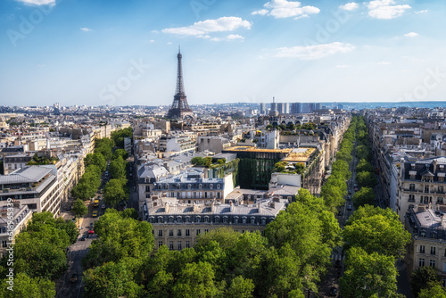 Eiffel Tower from Arc de Triomphe photo