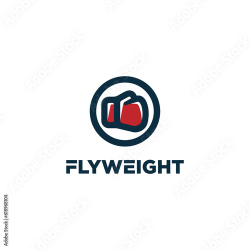 flyweight boxing logo design vector photo