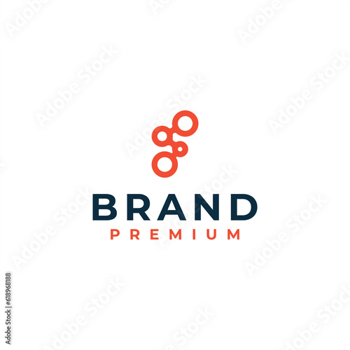 initial letter f logo design connected