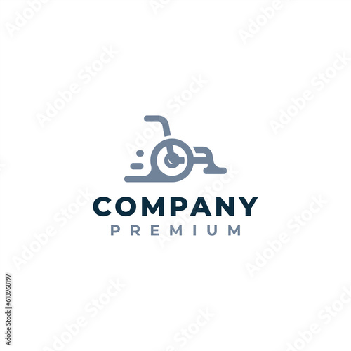 wheel chair speed logo design