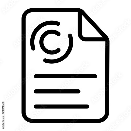 copyright line icon