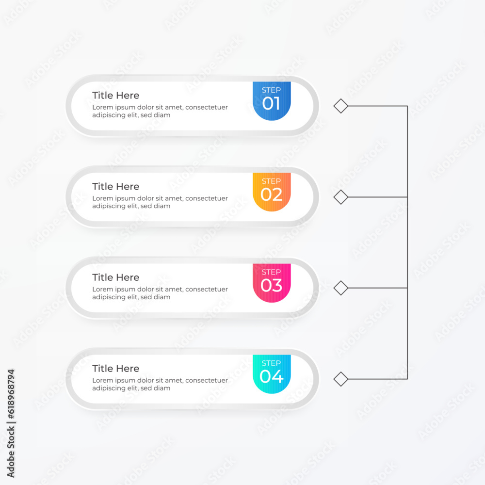 Business timeline infographic Glass morphism effect vector illustration Business timeline infographic Glass morphism effect vector illustration