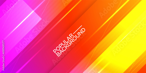 Abstract pink orange yellow gradient sporty background template vector with shiny lines and lights. Colorful background with strong pattern design. Eps10 vector