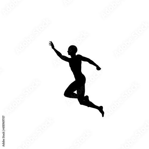 man jumps high