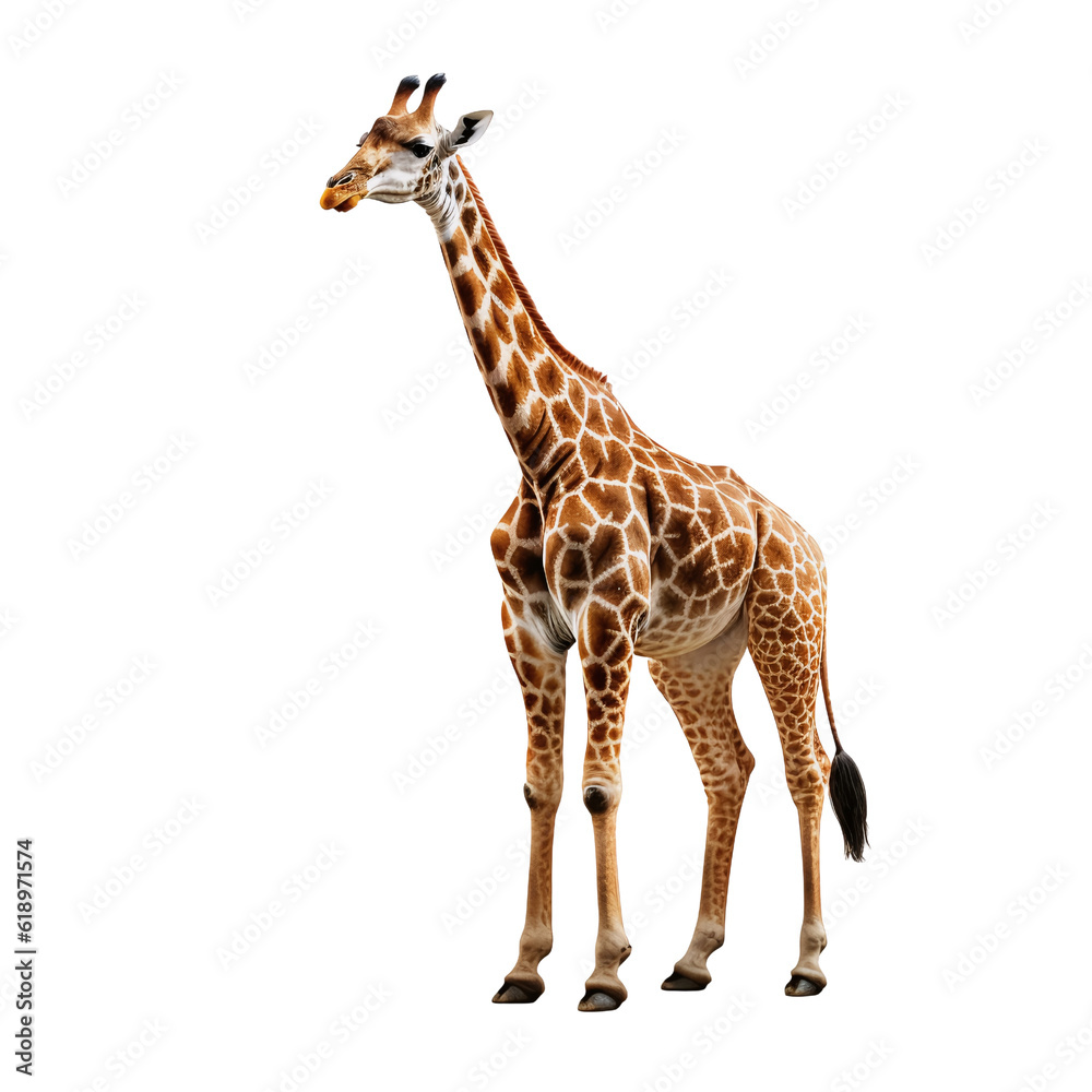 giraffe isolated on white