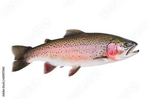 trout on white background