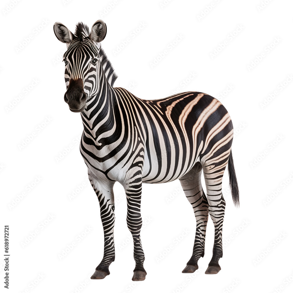 Fototapeta premium zebra isolated on white background