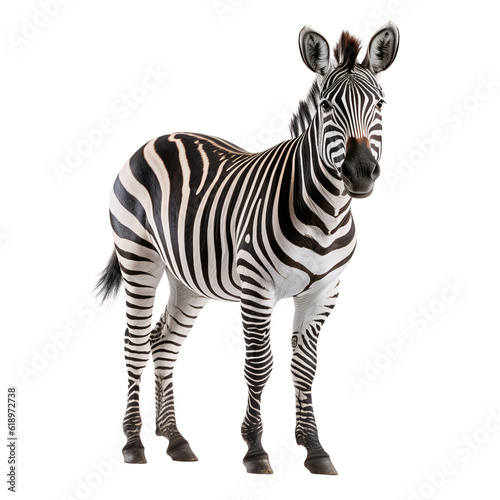 zebra isolated on white photo