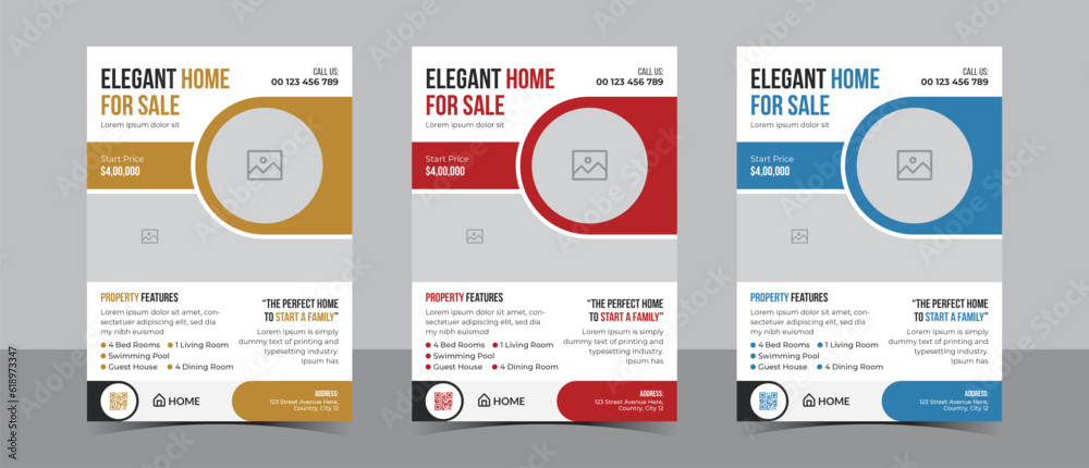 Real Estate Flyer Design for Elegant Home Advertising Real Estate Flyer Design for Elegant Home Advertising