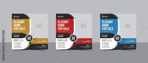 Real Estate Social Media Post Design for Elegant Home Advertising