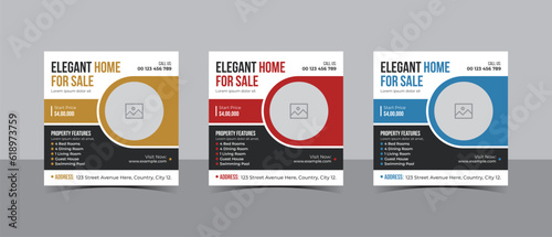 Real Estate Social Media Post Design for Elegant Home Advertising