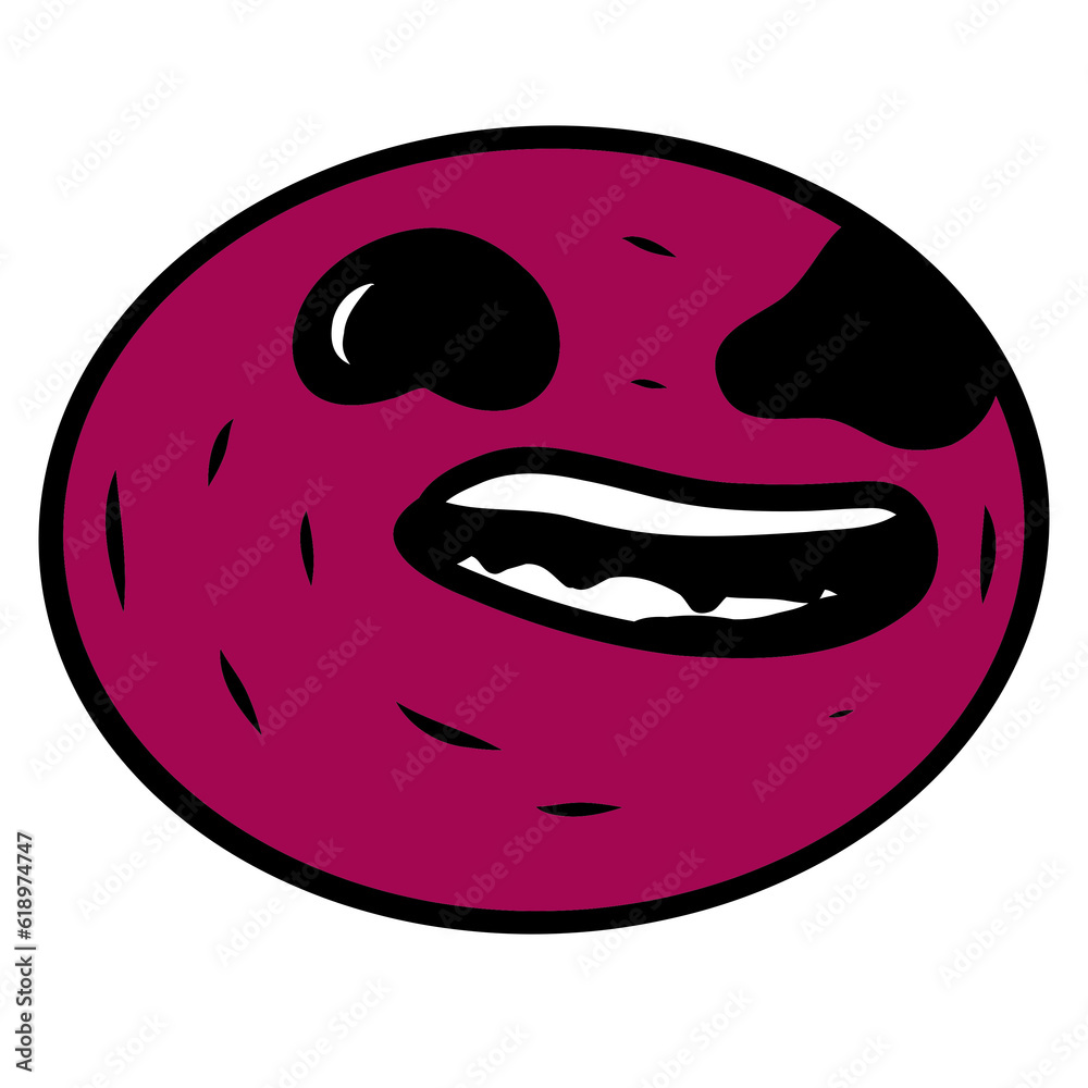 funny face with smile ,Spaceship icon in flat design. Vector illustration. funny face with smile ,Spaceship icon in flat design. Vector illustration.