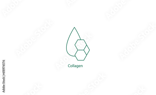 collagen protein icon vector illustration 