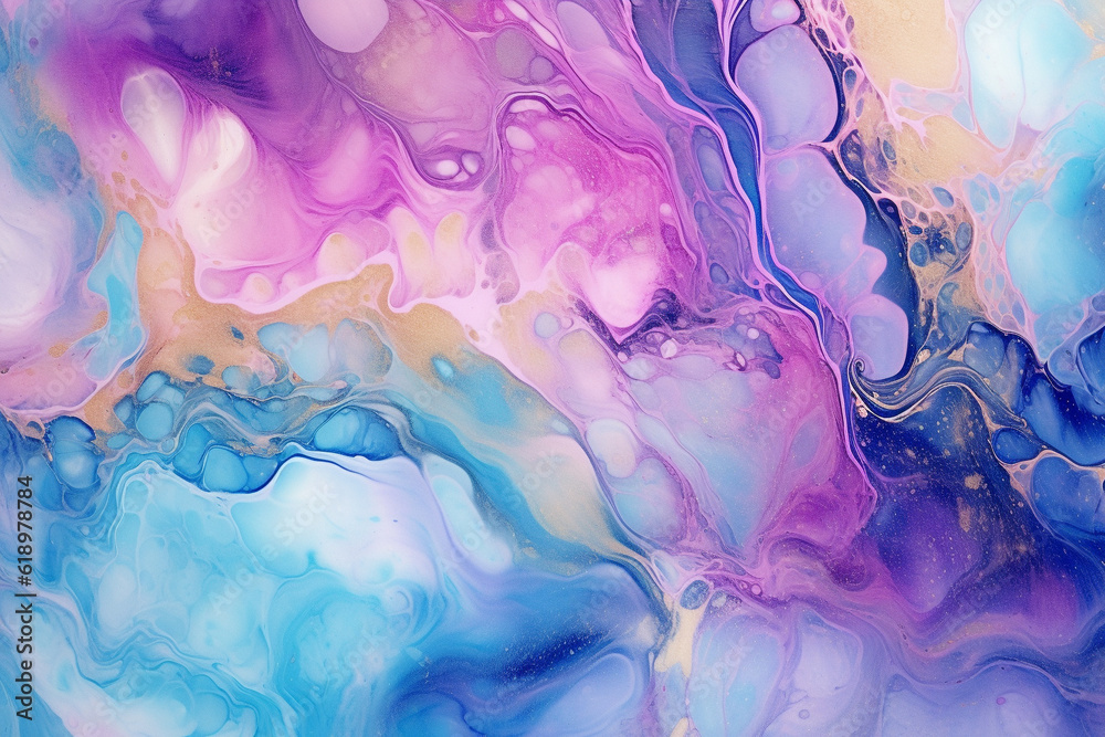 Luxury abstract fluid art painting in alcohol ink technique, luxury background design, Generative AI