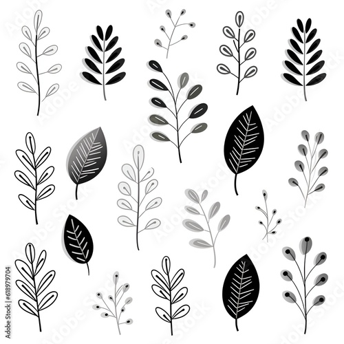 Monochromatic wonders: illustrating black and white leaves