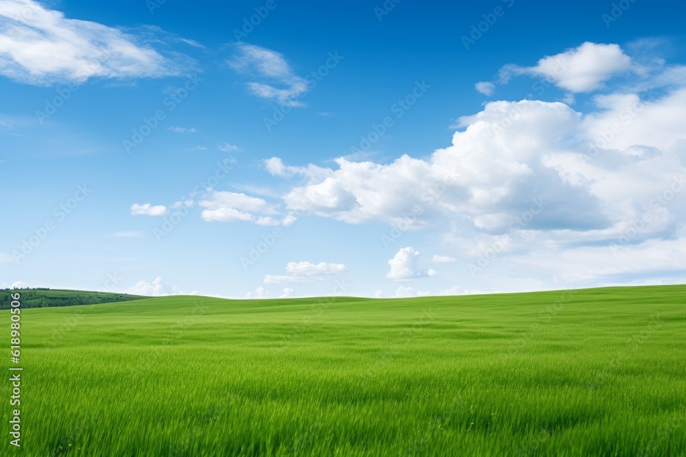 Farm field with clouds