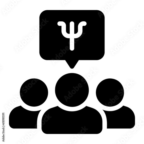group therapy glyph icon