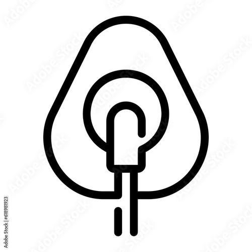 oxygen mask line icon