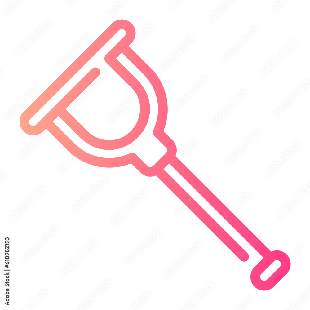 crutches gradient icon crutches gradient icon