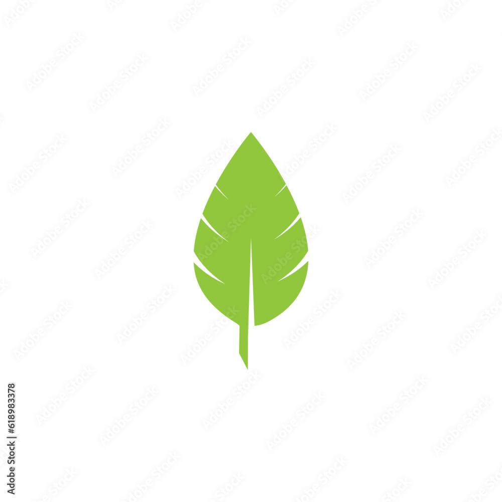 Logos of green Tree leaf  nature element vector