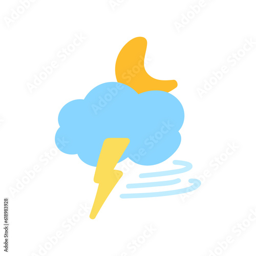 weather icon set sun rain thunderstorm dew wind snow cloud night sky for forecast