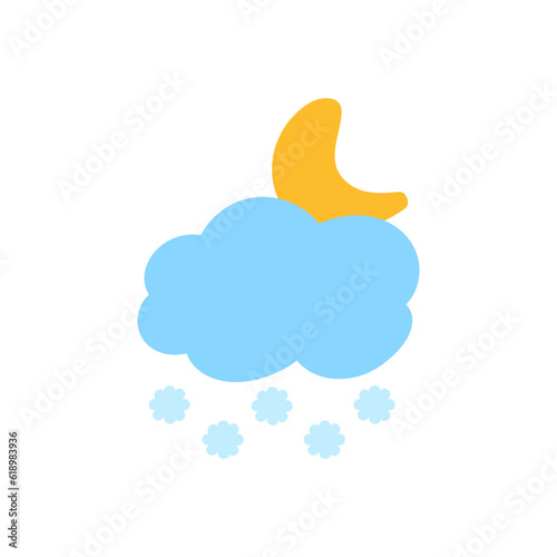 weather icon set sun rain thunderstorm dew wind snow cloud night sky for forecast