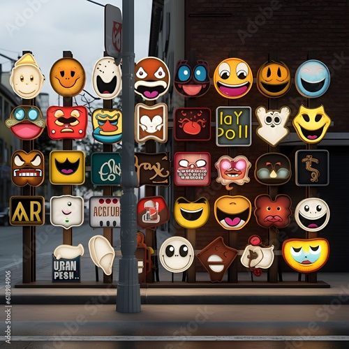 Emojis bringing visibility and vibrancy to street signages