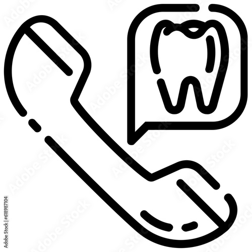 dental service outline vector icon