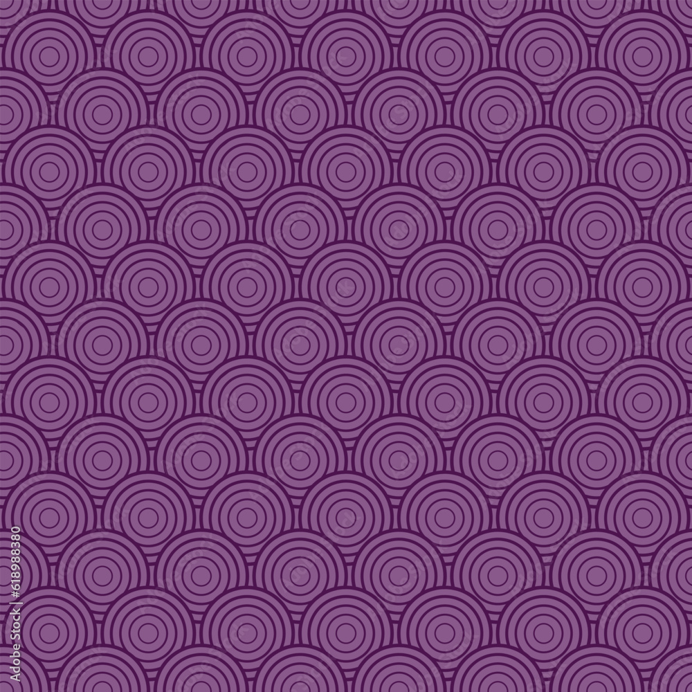 Seamless pattern circle with traditional Japanese pattern style on purple Seamless pattern circle with traditional Japanese pattern style on purple
