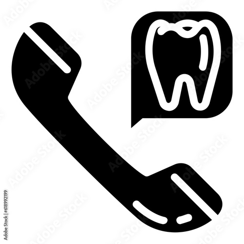 dental service glyph vector icon