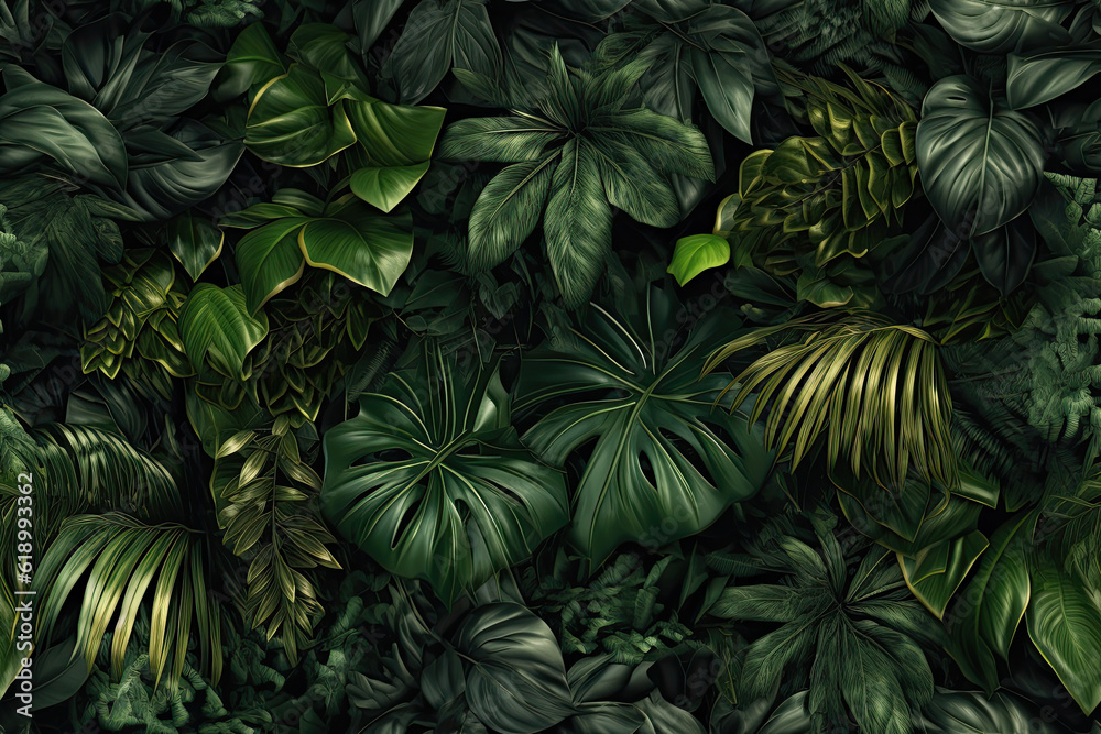 Seamless botanical pattern. Generative AI Seamless botanical pattern. Generative AI