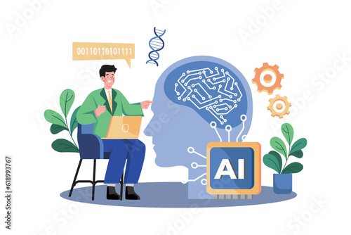 Neural networks simulate human brain for AI learning.