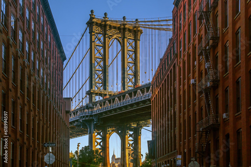 Manhattan bridge, cityscape of New York City in the United States of America