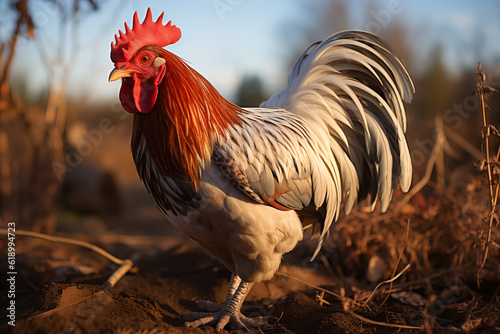Close up of a rooster portrait