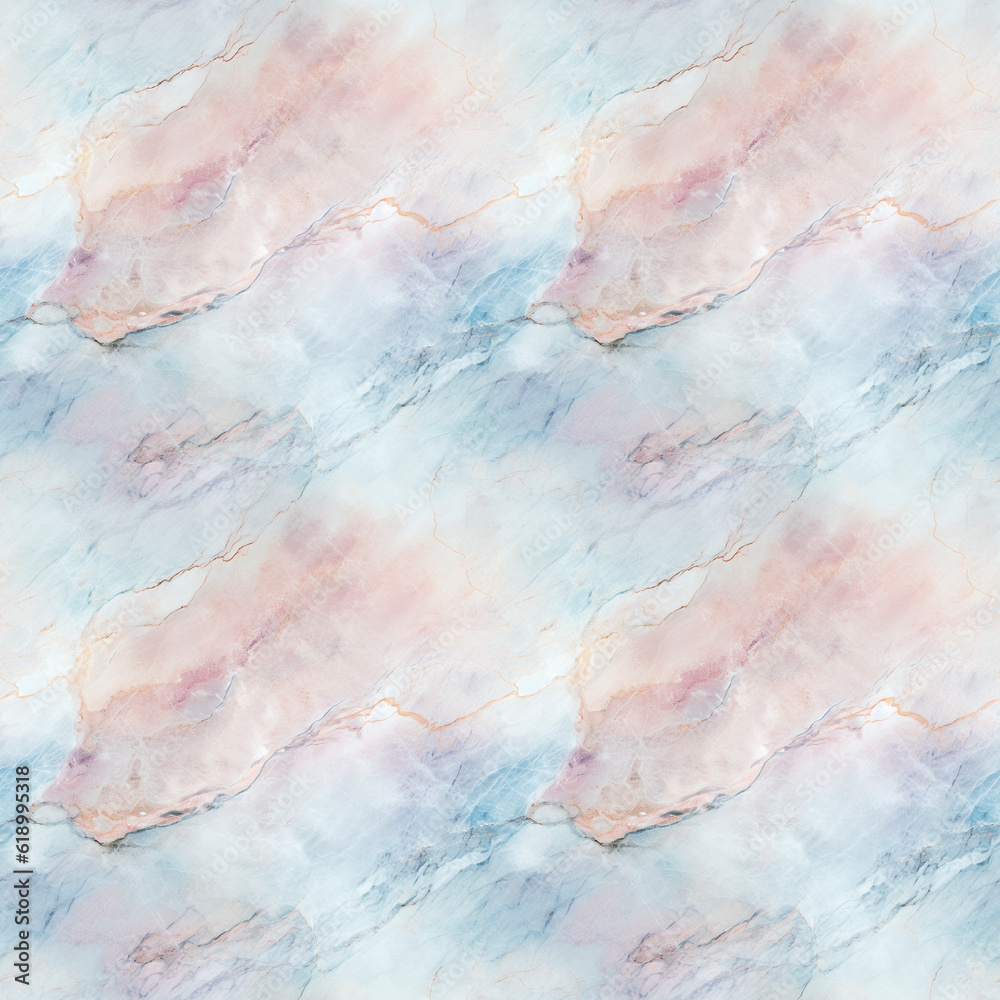 Illustration, AI generation. marble background, light pastel colors, seamless pattern.