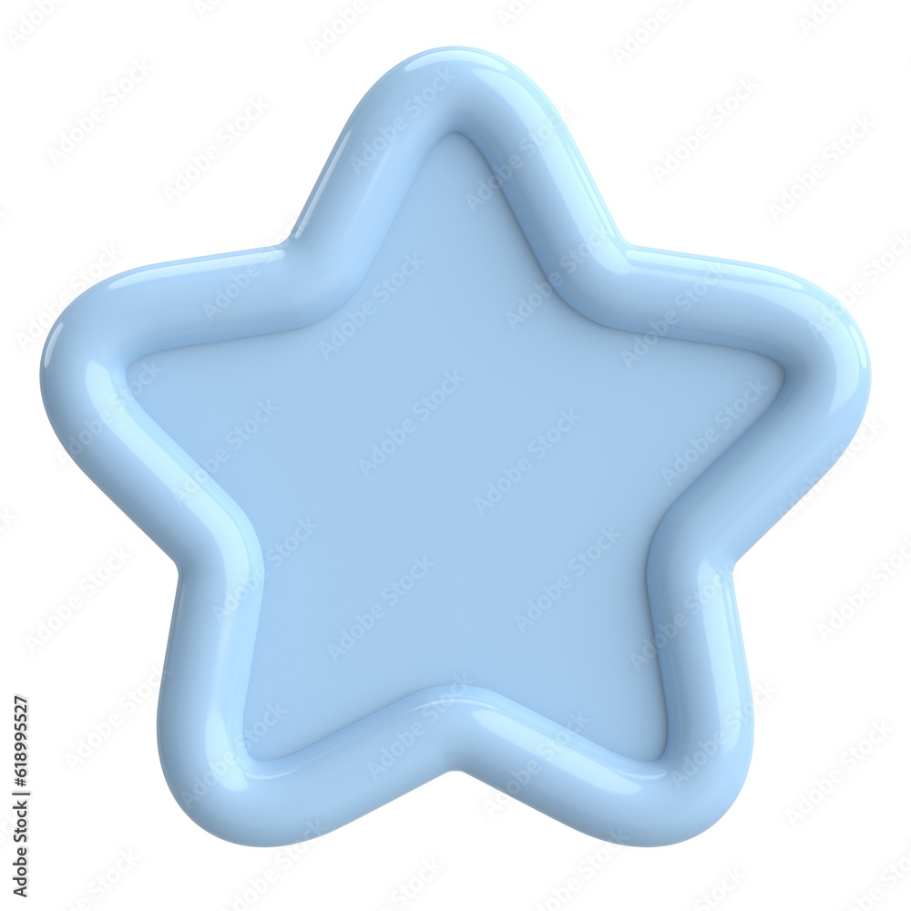 3D star. Star icon. 3D illustration. 3D star. Star icon. 3D illustration.