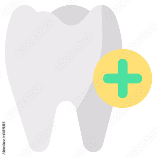 add tooth flat victor icon