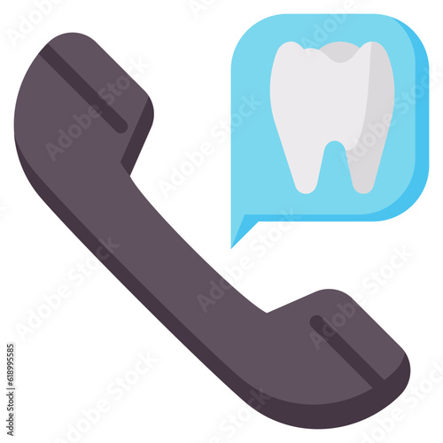 dental service flat victor icon