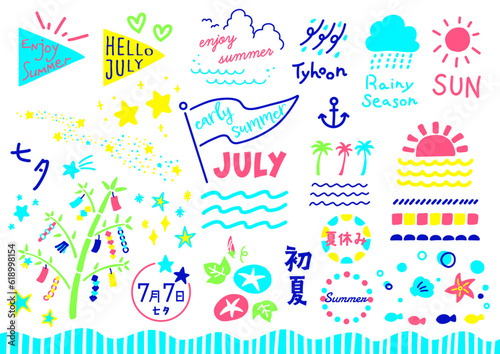                                              _7      Early Summer Design and Illustrations Set