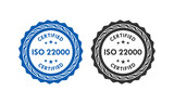 ISO 22000 Design badge template illustration