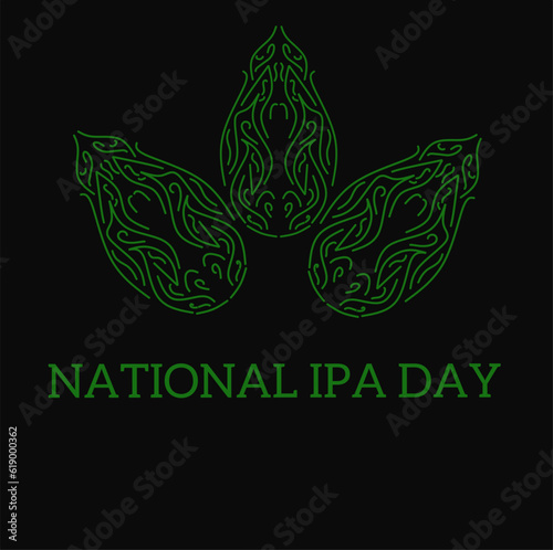 vector illustration of National IPA Day.